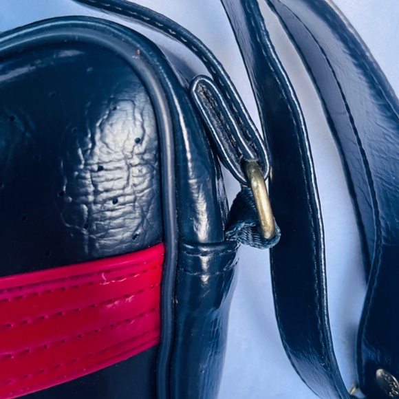 Puma Vintage Y2K Dark Blue Vinyl Crossbody Handbag Unisex 6”/9” - Picture 5 of 10